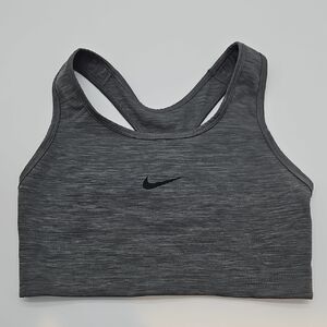Nike Dri-Fit Heathered Charcoal Sports Bra Size Large